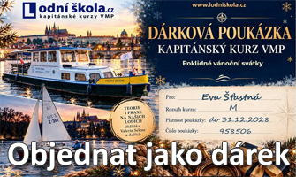 Originální dárek: objednávka dárkové poukázky Lodní školy na kapitánský kurz VMP s platností 2 roky